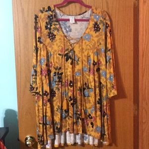 Terra & Sky 3x Peasant Tie Top